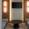 a room with a tv and a couch