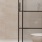 a shower with a glass door