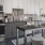 a kitchen with white cabinets